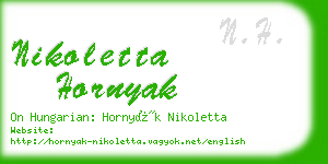 nikoletta hornyak business card